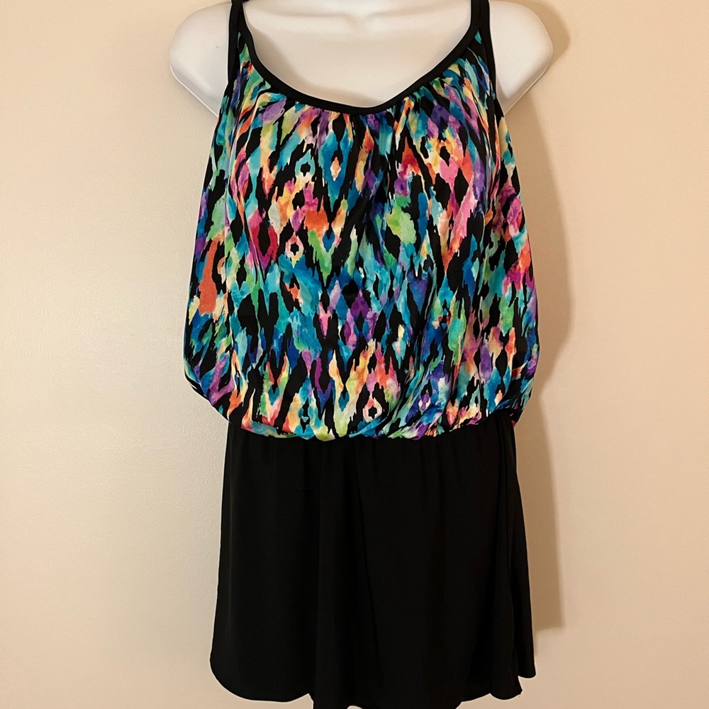 NWT- Longitude Tulum Blouson Swimdress- Size 16 - Picture 9 of 10